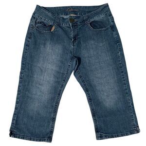 Vintage Y2K Flavour by Bubblegum Denim Capri Jean Size 16 Mid Rise Stretch